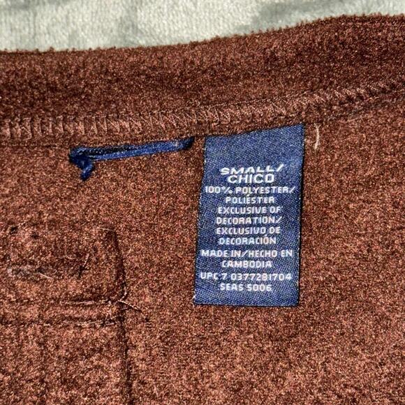 Chicos Cardigan Sweater Womens Small Brown Embroidered Leaf Button Front Teacher - Picture 5 of 9